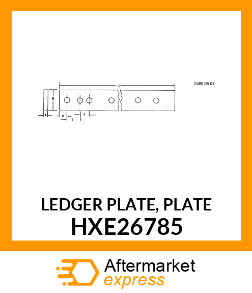 LEDGER PLATE, PLATE HXE26785