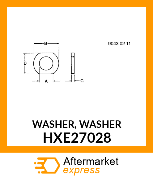 WASHER, WASHER HXE27028