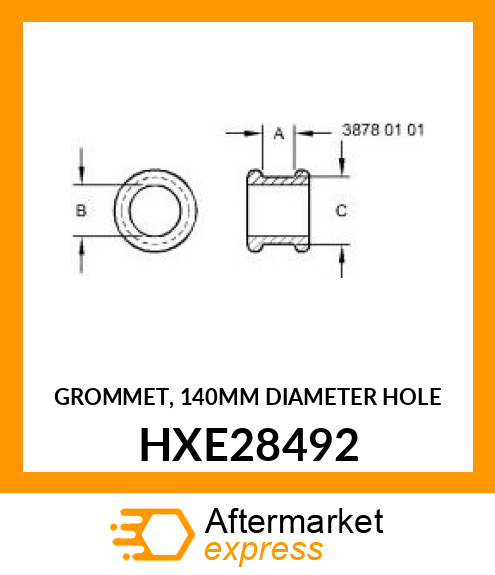 GROMMET, 140MM DIAMETER HOLE HXE28492