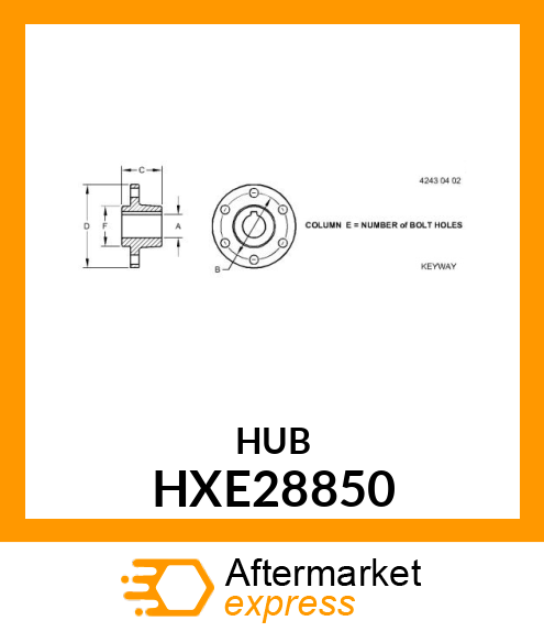 HUB, DISCHARGE BEATER DRIVE HXE28850