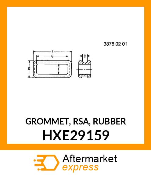 GROMMET, RSA, RUBBER HXE29159