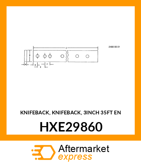 KNIFEBACK, KNIFEBACK, 3INCH 35FT EN HXE29860