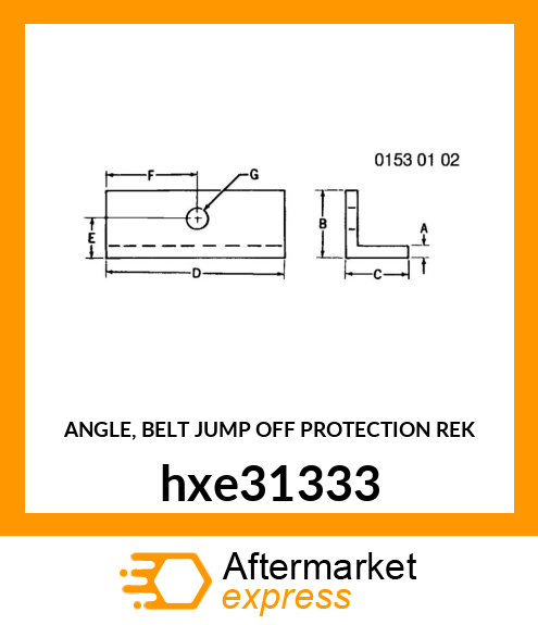 ANGLE, BELT JUMP OFF PROTECTION REK hxe31333