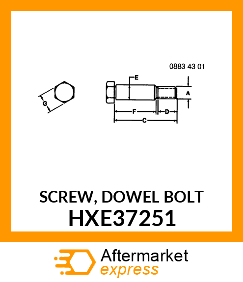 SCREW, DOWEL BOLT HXE37251