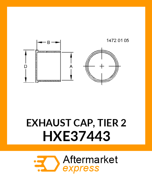 EXHAUST CAP, TIER 2 HXE37443