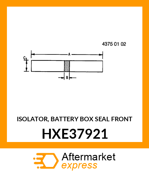 ISOLATOR, BATTERY BOX SEAL FRONT HXE37921