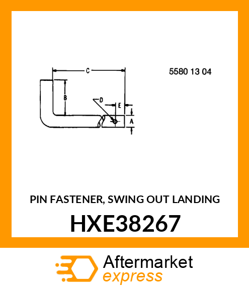 PIN FASTENER, SWING OUT LANDING HXE38267