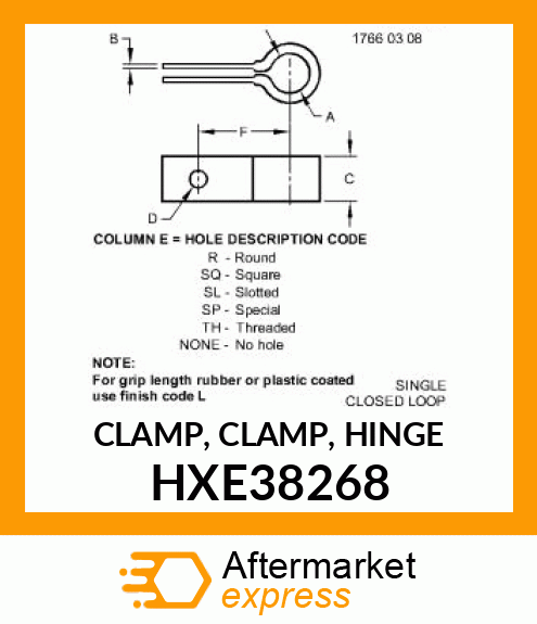 CLAMP, CLAMP, HINGE HXE38268