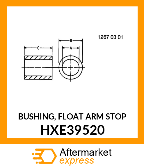 BUSHING, FLOAT ARM STOP HXE39520