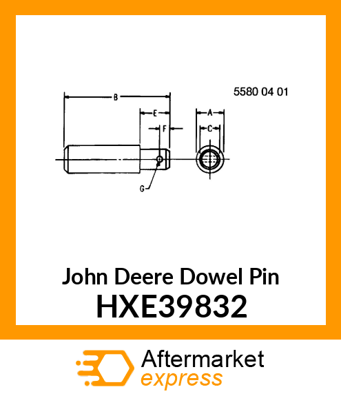 DOWEL PIN, ANTLER PIVOT PIN HXE39832