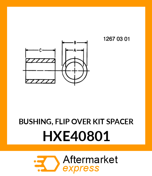 BUSHING, FLIP OVER KIT SPACER HXE40801