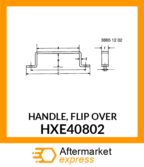 HANDLE, FLIP OVER HXE40802