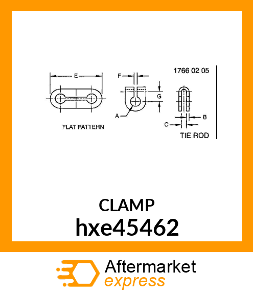 CLAMP, TIE BAR hxe45462