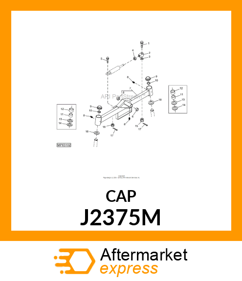 CAP, HUB J2375M