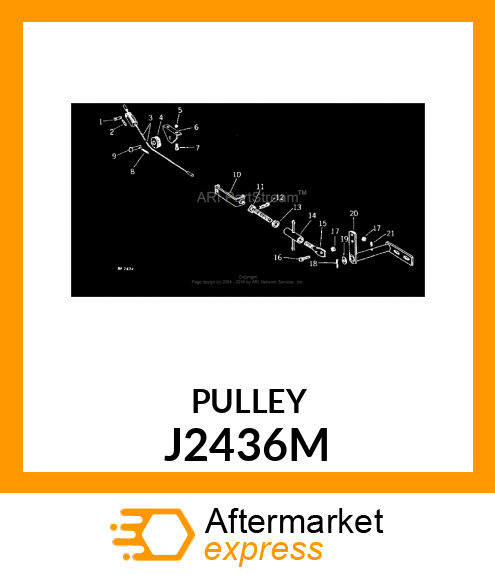 Pulley - PULLEY, WIRE ROPE J2436M