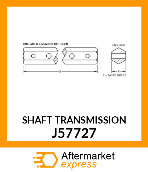 SHAFT TRANSMISSION J57727