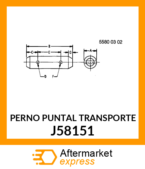 PERNO PUNTAL TRANSPORTE J58151