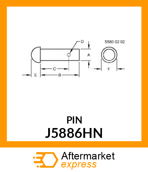 PIN DRILLED J5886HN