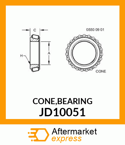 CONE,BEARING JD10051