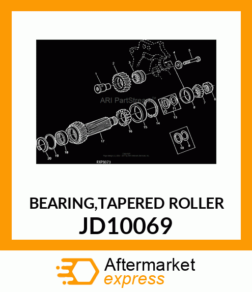 BEARING,TAPERED ROLLER JD10069