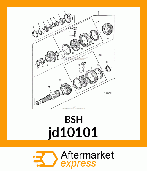 ROLLER BEARING,ASSY jd10101