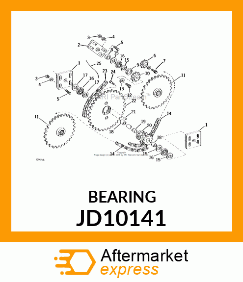 BEARING, NEEDLE JD10141