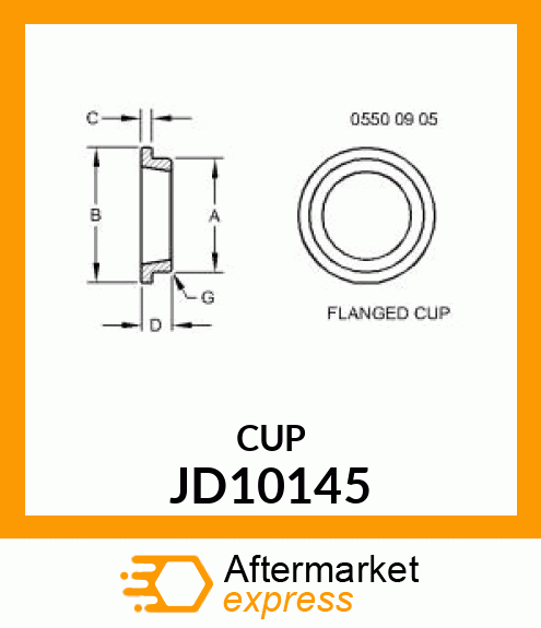 CUP, BEARING, FLANGED JD10145