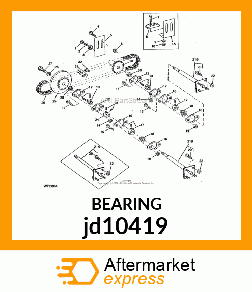 BEARING, BALL (17MM BALL) jd10419