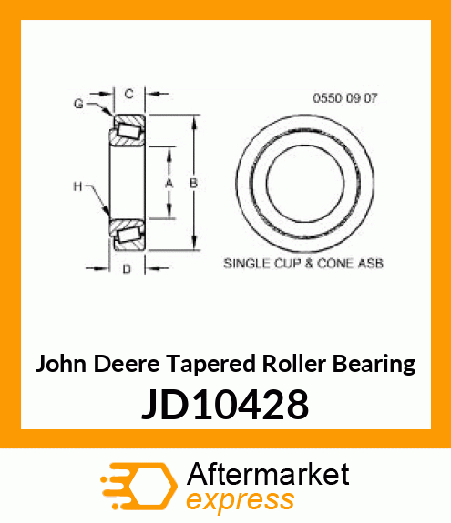 BEARING, ROLLER JD10428