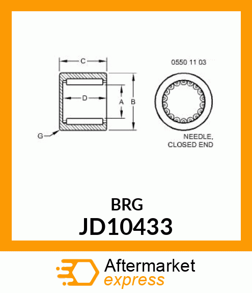 NEEDLE BEARING JD10433