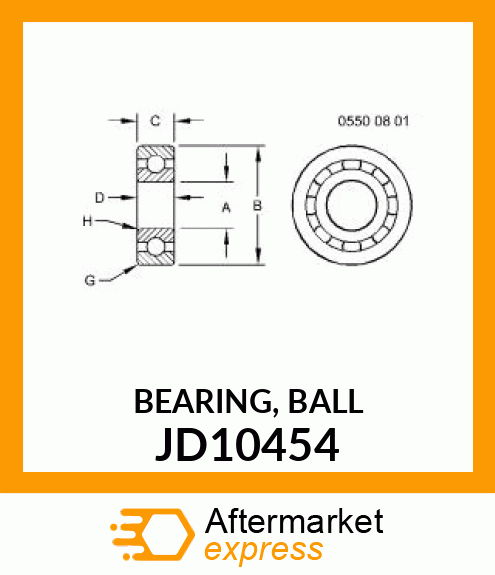 BEARING, BALL JD10454