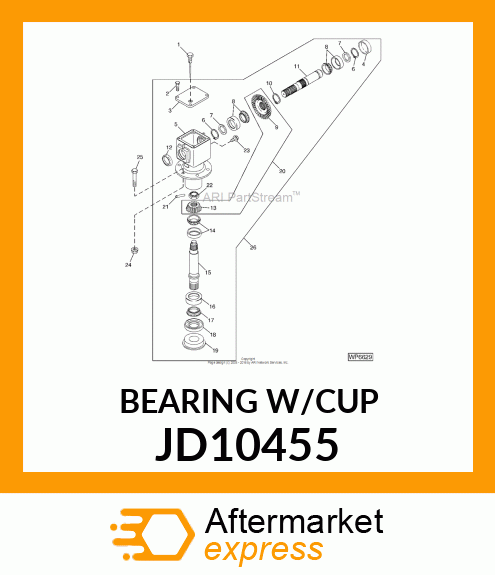 BEARING, TAPERED ROLLER JD10455