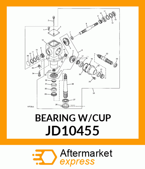 BEARING, TAPERED ROLLER JD10455