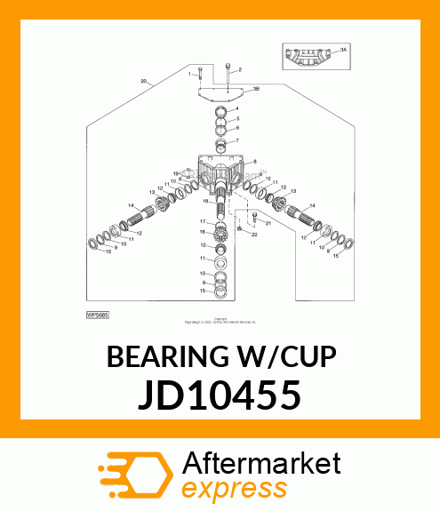 BEARING, TAPERED ROLLER JD10455