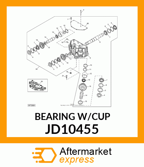 BEARING, TAPERED ROLLER JD10455