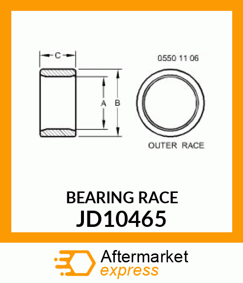 RACE, BEARING JD10465