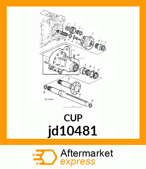 CUP,TAPERED ROLLER BEARING JD10481