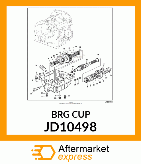 CAP,BEARING JD10498