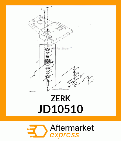 FITTING, GREASE LEAKPROOF JD10510