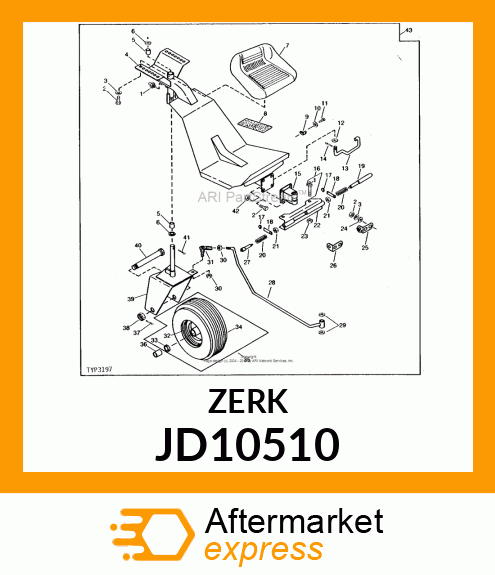 FITTING, GREASE LEAKPROOF JD10510