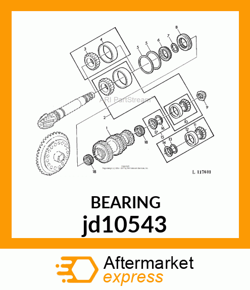 NEEDLE BEARING jd10543