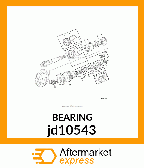 NEEDLE BEARING jd10543