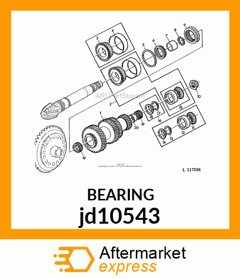 NEEDLE BEARING jd10543