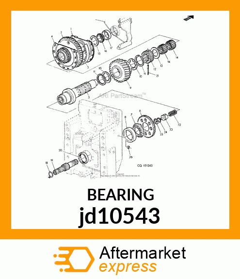 NEEDLE BEARING jd10543