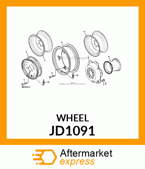 WHEEL JD1091