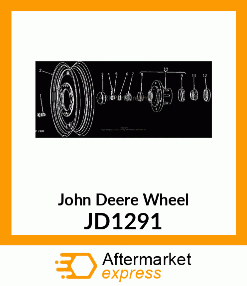 WHEEL ,STEEL FRONT DC JD1291