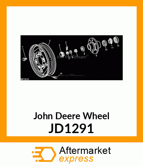 WHEEL ,STEEL FRONT DC JD1291