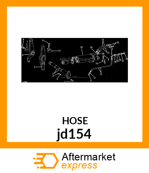 HOSE,HYD.,1/2"X24",1 jd154