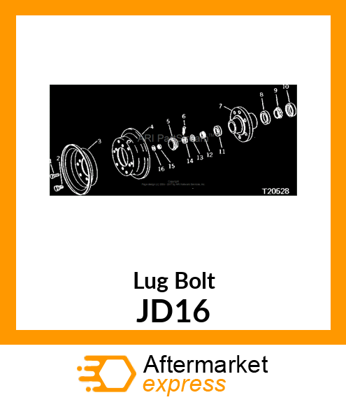 BOLT, HUB JD16