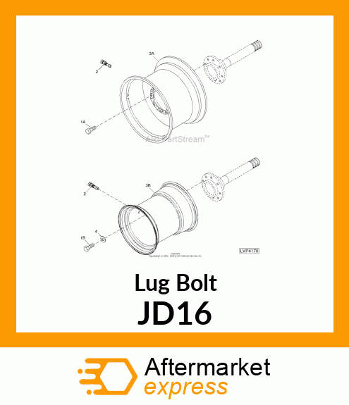 BOLT, HUB JD16